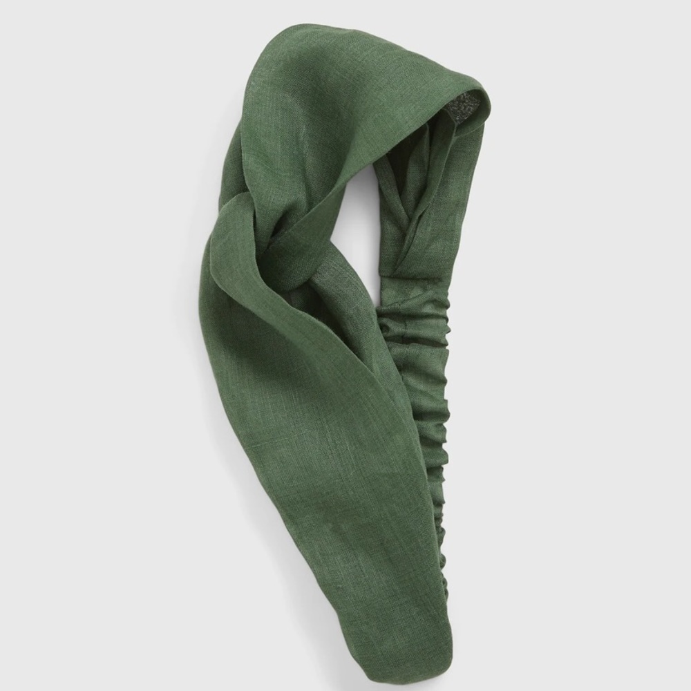 GAP Linen Twist-Front Headband - Green - NWT